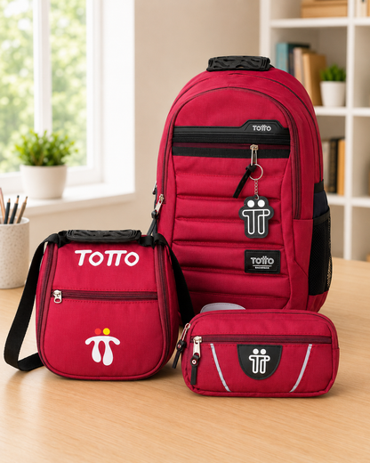 Morral Tipo Totto 3x1 – Incluye Lonchera + Cartuchera – Oferta Especial 85% OFF 🎁